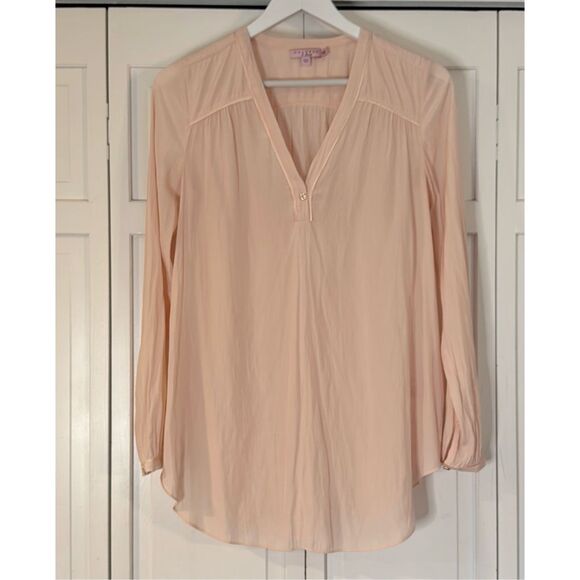 Calypso St. Barth pink vneck blouse size xs - Picture 2 of 8
